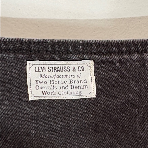 LEVI'S RHODE DENIM MINI DRESS BLACK  size small - Picture 9 of 14